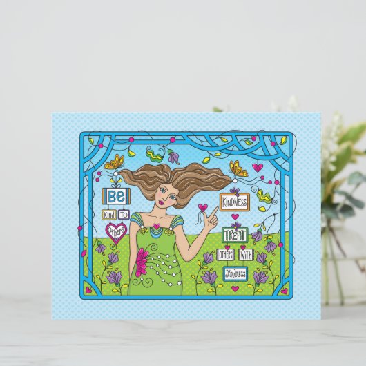 Soyez Lié À D'Autres_Feuille Papier Plat 11"x 8,5" (Debout devant)