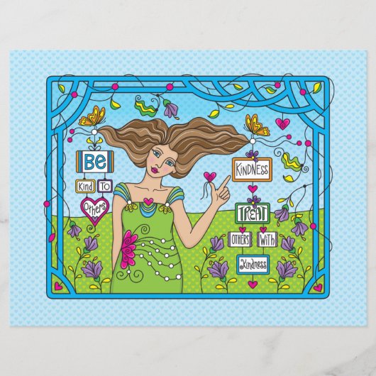 Soyez Lié À D'Autres_Feuille Papier Plat 11"x 8,5" (Devant)