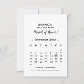 Soyez ma bonne carte de proposition de calendrier (Devant)