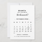 Soyez ma bonne carte de proposition de calendrier (Devant)