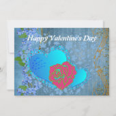 Soyez ma carte de coeur de Rose romantique Valenti (Dos)