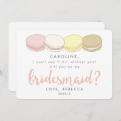 Soyez ma carte de femme de chambre | Macarons fran (Devant / Derrière)