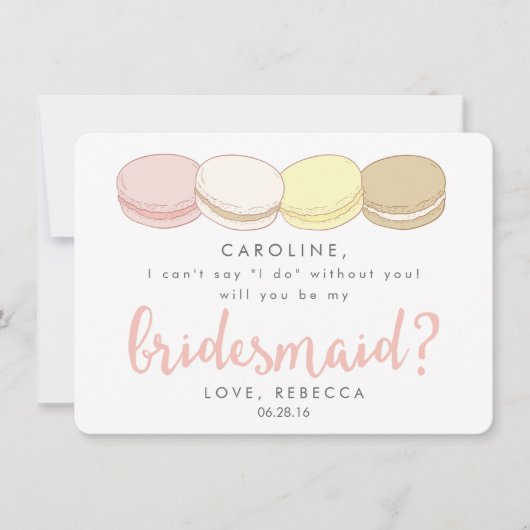 Soyez ma carte de femme de chambre | Macarons fran (Devant)