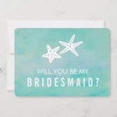 Soyez ma carte de femme de chambre | Starfish Aqua (Devant)