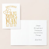 Soyez ma carte de proposition de Mariage Bridesman (Affichage)