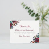 Soyez ma carte de servante d'enfants Burgundy Aqua (Debout devant)