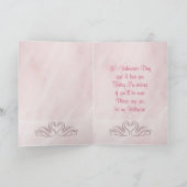 Soyez ma carte de Valentine avec des coeurs, rose (Intérieur)