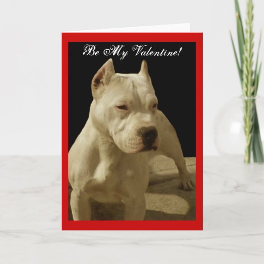 Soyez ma carte de voeux de pitbull de Valentine (Devant)