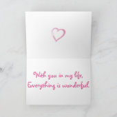 Soyez ma carte de voeux Valentine (Intérieur)