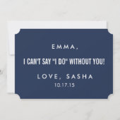 Soyez ma carte fille de fleurs | Corde et Ancre na (Dos)