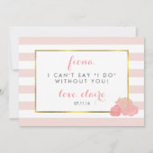 Soyez ma carte fille de fleurs | Peine blanche en  (Dos)