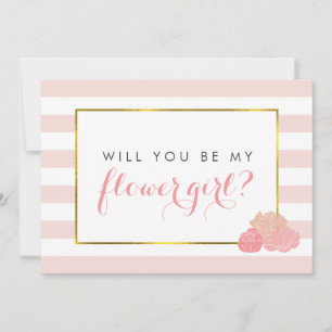 Soyez ma carte fille de fleurs Peine blanche en