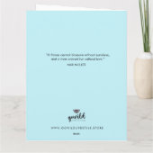 SOYEZ MA carte florale bleu ciel VALENTINE (Dos)