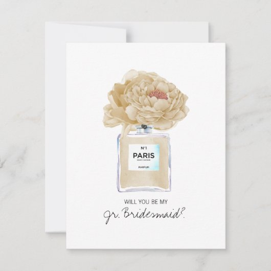 Soyez Ma Carte Jr Bridesmaid Champagne Peony & Par (Devant)