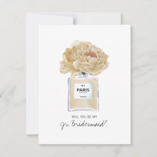 Soyez Ma Carte Jr Bridesmaid Champagne Peony & Par