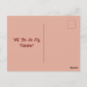 Soyez ma carte personnalisée valentine (Dos)