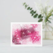 Soyez ma carte postale Valentine Pink Watercolor (Debout devant)