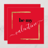 Soyez ma carte Valentine Custom Red Typographie (Devant / Derrière)