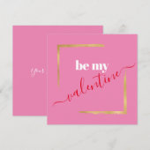 Soyez ma carte Valentine personnalisée de typograp (Devant / Derrière)