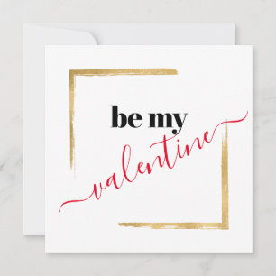 Soyez ma carte Valentine personnalisée de typograp