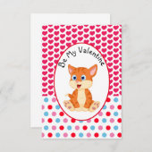 Soyez ma carte Valentine Striped Kitten pour enfan (Devant / Derrière)
