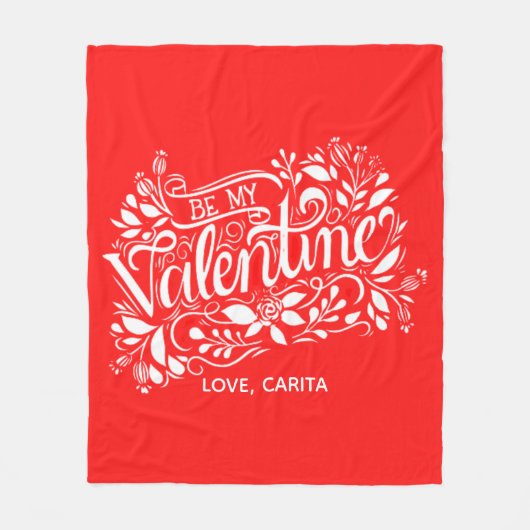 Soyez ma couverture en polaire Valentine (Devant)