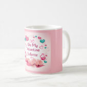 Soyez ma Saint-Valentin personnalisée café Mug (Devant droit)