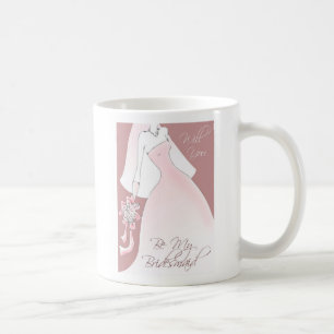 Soyez ma tasse d'invitation de demoiselle