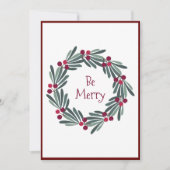 Soyez Merveilleux Pays Wreath Carte de Noël (Devant)