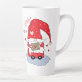 Soyez miennes | Cute rouge Gnome Latte Mug (Droite)