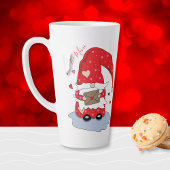 Soyez miennes | Cute rouge Gnome Latte Mug