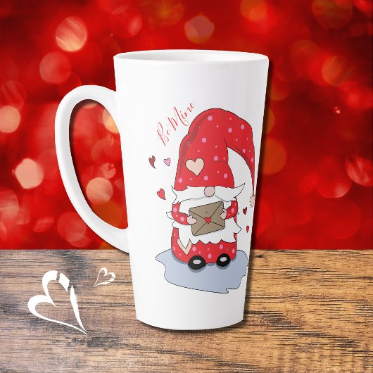 Soyez miennes | Cute rouge Gnome Latte Mug