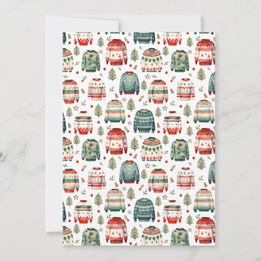 Soyez moche pull fête de Noël invitation (Dos)