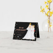 "SOYEZ MON BRIDESMAID" CARTES Salutation Mariage (Fleur jaune)