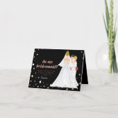 "SOYEZ MON BRIDESMAID" CARTES Salutation Mariage (Devant)