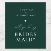 Soyez mon Bridesmaid Proposition Étiquette de vin (Étiquettes simples)