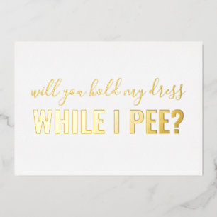 Soyez Mon Épouse Drôle Photo Foil Invitation