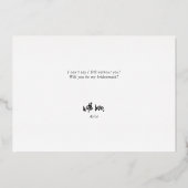 Soyez Mon Épouse Funny Pee Foil Invitation (Verso)