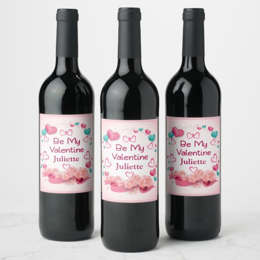 Soyez mon Étiquette de vin personnalisé Valentine (Bouteilles)