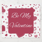 Soyez mon Étiquette de vin rose rouge Valentine (Étiquettes simples)