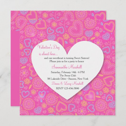 Soyez mon invitation Valentine (Devant / Derrière)