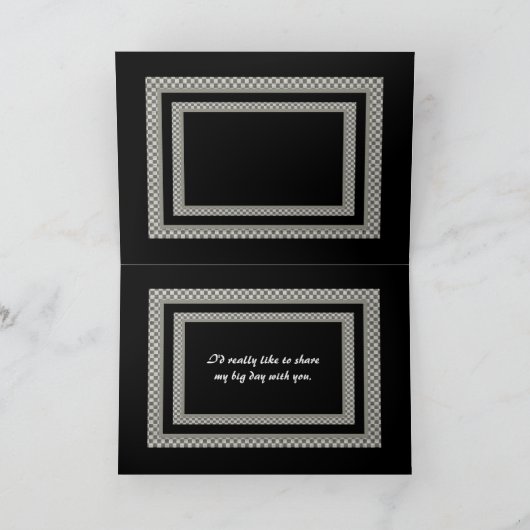 Soyez mon INVITÉ PRINCIPAL Invitation Damier (Intérieur)