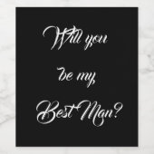 "Soyez Mon Meilleur Homme ?" Étiquette à vin (Étiquettes simples)