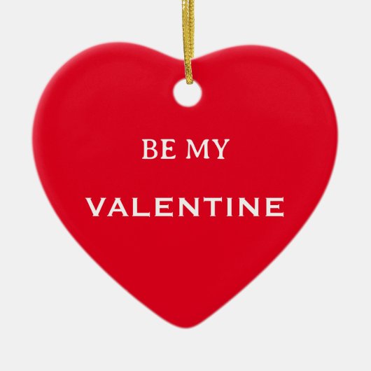 Soyez mon ornement Saint-Valentin rouge (Devant)