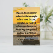 Soyez mon rédempteur Carte de voeux plat (Debout devant)