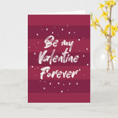 Soyez mon Valentin pour toujours - Carte de Saint- (Fleur jaune)