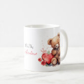 Soyez Mon Valentine Teddy Bear Coffee Mug (Devant droit)
