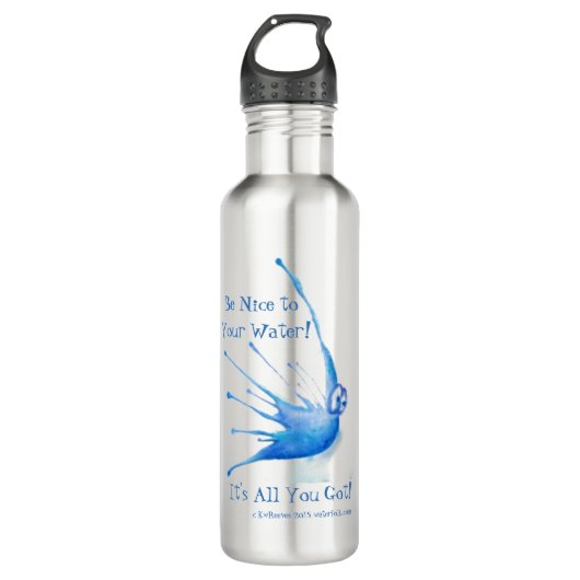 Soyez Nice dans votre bouteille d'eau, Steel/24oz (Devant)