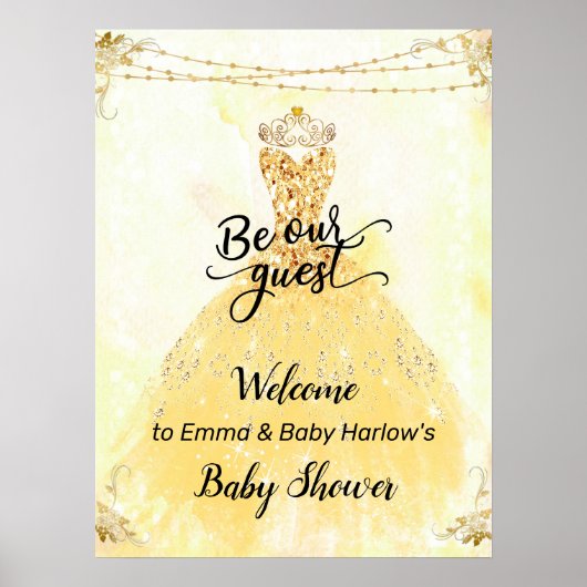 Soyez notre Affiche de bienvenue Baby shower de pr (Devant)