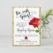 Soyez Notre Invité Baby shower Invitation (Debout devant)